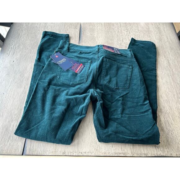 Chaps Emerald Green Corduroy Fit Shape Slimming Fit Sculpt Pants - 2 - Picture 7 of 7